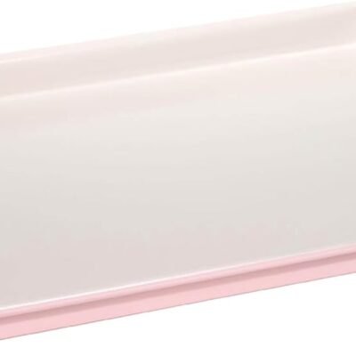 Nonstick Carbon Steel Bakeware Collection, 15-Inch x 10-Inch Cookie Baking Sheet, Dishwasher Safe, Made without  and , Pink Cream Two-Tone
