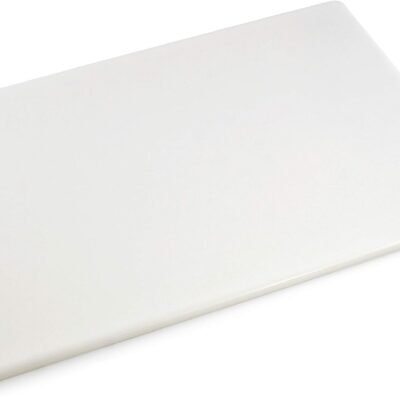 Commercial Grade Plastic Cutting Board 18 x 12 x 1/2 Thick High Density White Poly,  Certified and Dishwasher Safe for Food Service