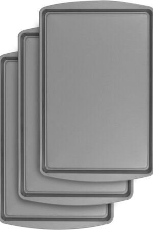 Medium Nonstick Cookie Pan, 15.2''L x 10.2''W, Set of 3