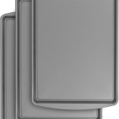 Medium Nonstick Cookie Pan, 15.2''L x 10.2''W, Set of 3