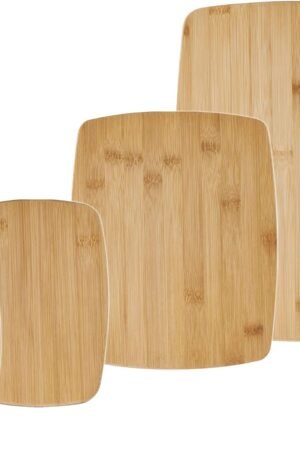 4-Piece Reversible Bamboo Cutting And Charcuterie Board Set, Assorted Size