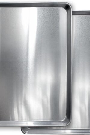 Commercial Quality Cookie Sheet Pan - 2 Pack Aluminum Half Sheet Baking Pan by  - This 18x13 Baking Sheet Set is Rust & Warp Resistant, Heavy Duty, of Thick Gauge