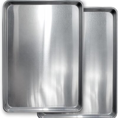 Commercial Quality Cookie Sheet Pan - 2 Pack Aluminum Half Sheet Baking Pan by  - This 18x13 Baking Sheet Set is Rust & Warp Resistant, Heavy Duty, of Thick Gauge