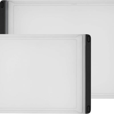 2-Piece Plastic Cutting Board Set (Pack of 1),Clear