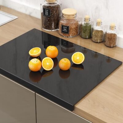 Acrylic Cutting Board with Counter Lip | 60% Thicker & Durable | -Free & Food-Safe Kitchen Tool | Perfect for Protecting Countertops | Versatile & Easy to Clean | Ideal for Home & Professional Use